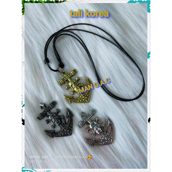 grosir 6pcs_12pcs kalung+liontin jangkar tali import korea/aksesoris kalung fashion kalung