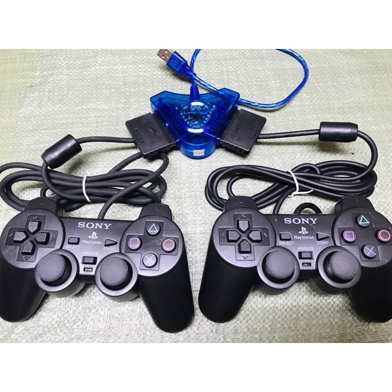 converter stik untuk ps3 paket 1 bh konverter double/biru + 1-2  stik ps2