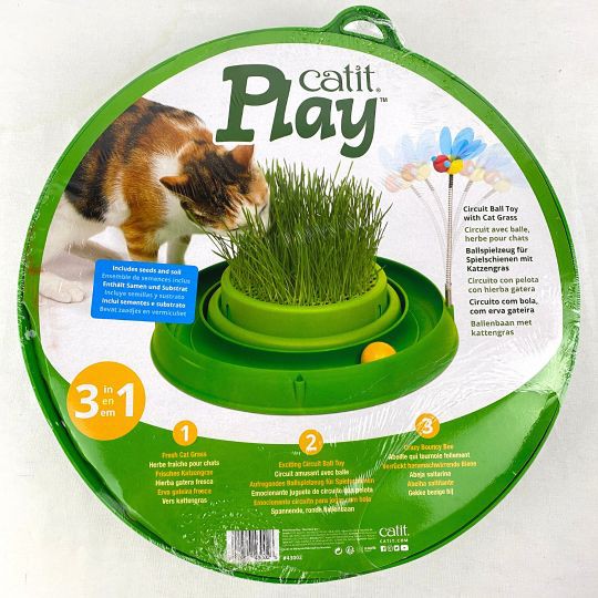 

HAGEN CatIT Mainan Kucing Play circuit ball with cat GRASS