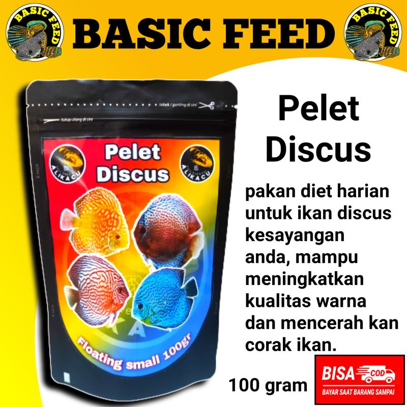 pelet ikan discus | makanan ikan discus 100gr ikan hias