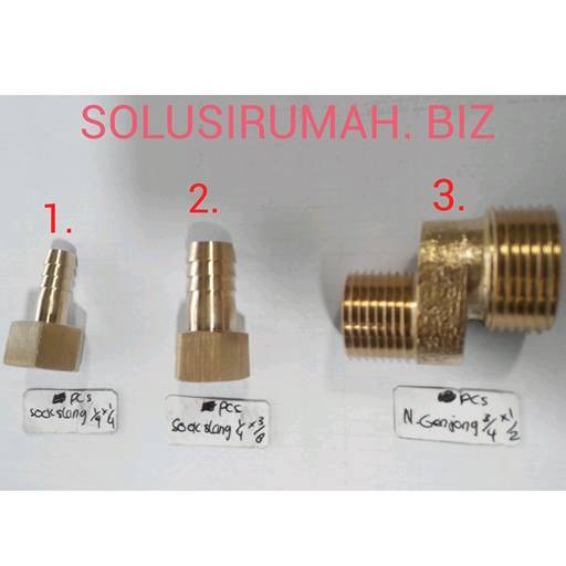 KUNINGAN 18A SDD 1/4*SELANG 3/8 KOMPRESOR SOK SELANG 1PCS NO.2