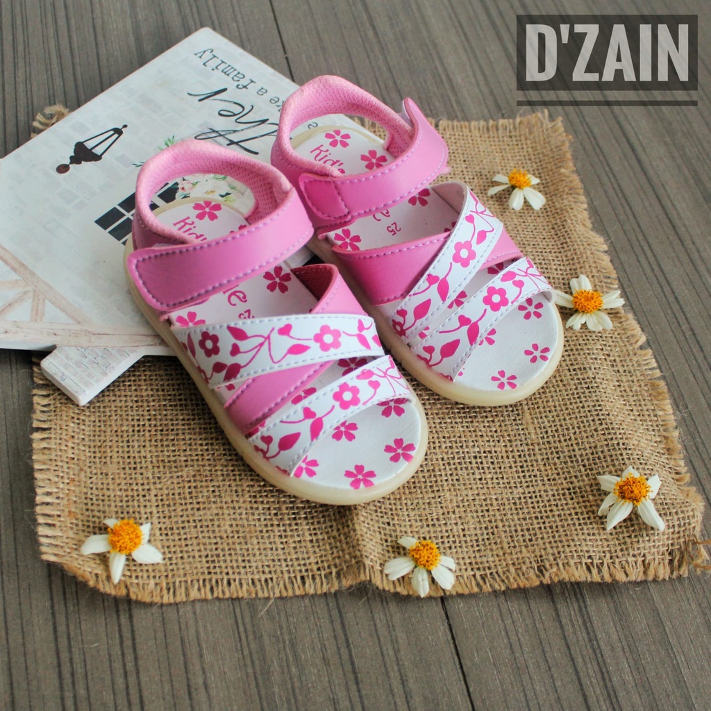 sandal anak perempuan motif bunga/sandal balita