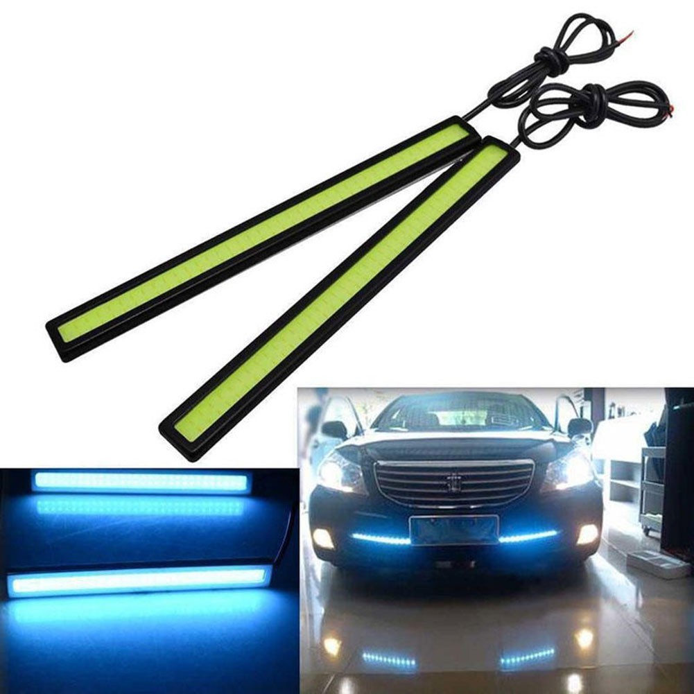 【Car Light 】1 Buah Lampu Kabut Mobil COB LED DRL Tahan Air 17cm DC12V