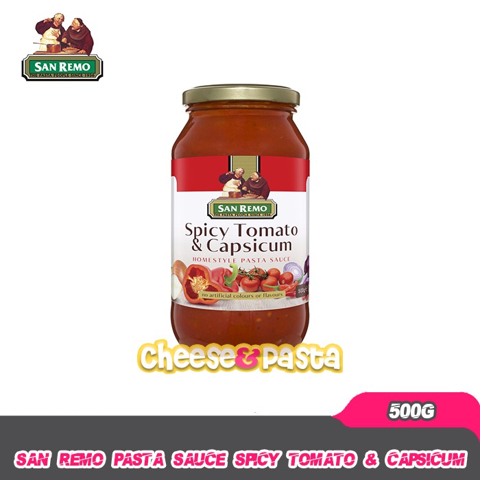

San Remo Pasta Sauce Spicy Tomato And Capsicum 500 Gr