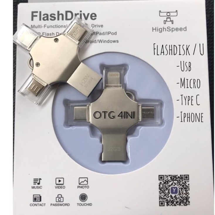 OTG 4 IN 1 FLASH DRIVE/ Otg 4in1 card read acc