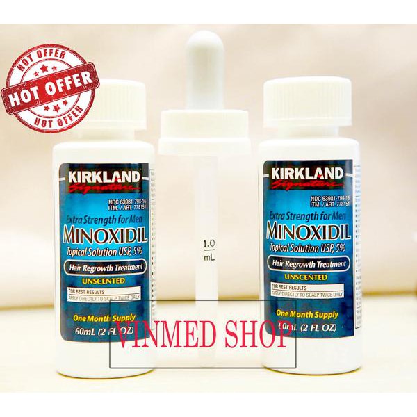 Kirkland Minoxidil 5% Paket 2 Botol+Bonus Pipet Original