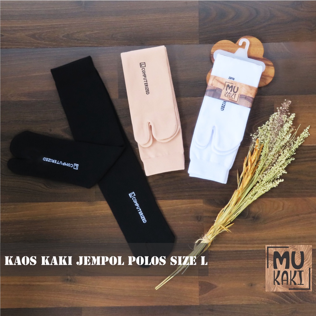 Kaos Kaki Jempol Polos Basic Nylon Premium Mukaki Ukuran L