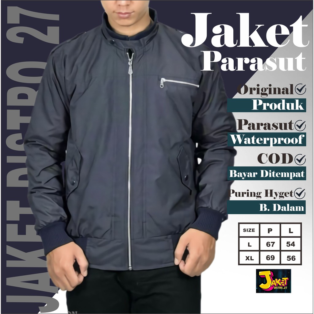 JAKET BOMBER MOTOR PRIA PARASUT WATERPROOF – JAKET DISTRO ORIGINAL