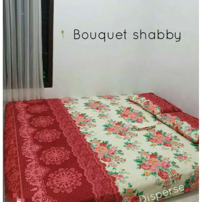 Sprei homemade 160x200 Bouquet shabby Valecia pink Restri Kayoona Nayla pink