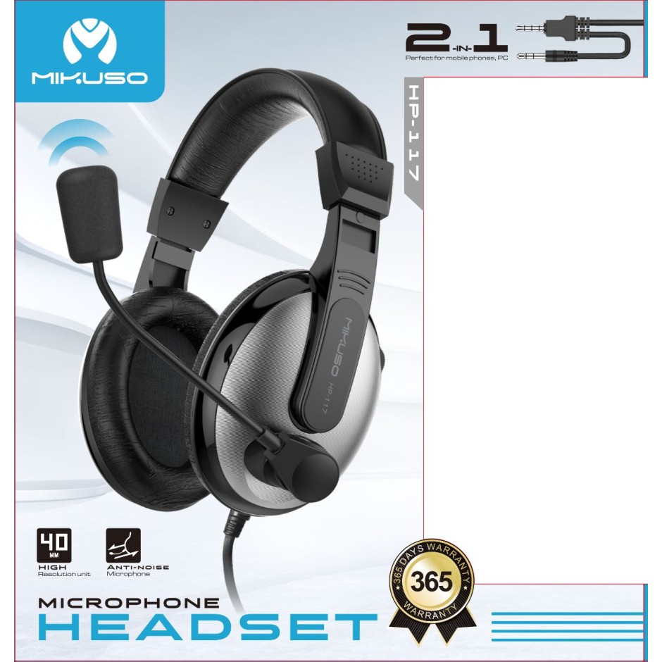 Headset gaming With Mic Mikuso HP-117 Headphone Gaming With Mic