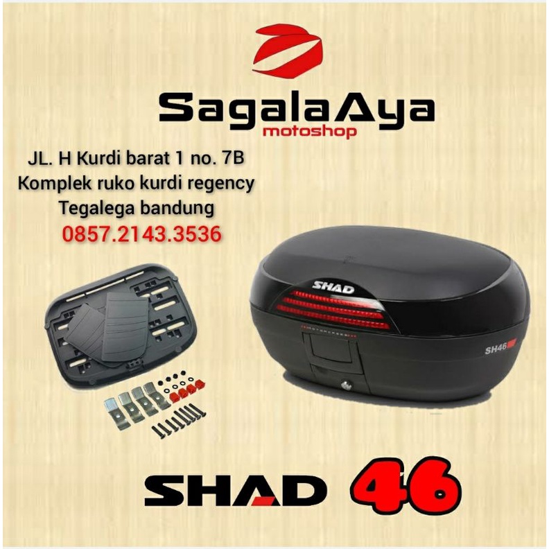 top box motor shad 46 sh46 non backrest include baseplate baut terbaru murah