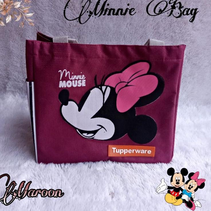 (SIAP KIRIM) Tas Minnie Mouse ( Zipper bunga Es ) / Minnie Mouse Tas Tupperware