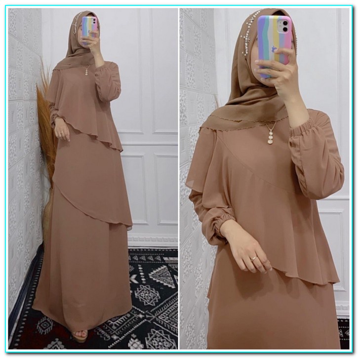 Excel Dress Gamis Syari Remaja Wanita Muslim Terbaru Dress Gamus Syarii Baju Games Fashion Muslim [ 