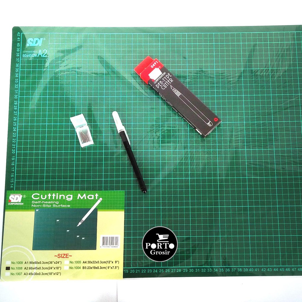 

Paket SDI Cutting Mat A2 + Pen Cutter 0491