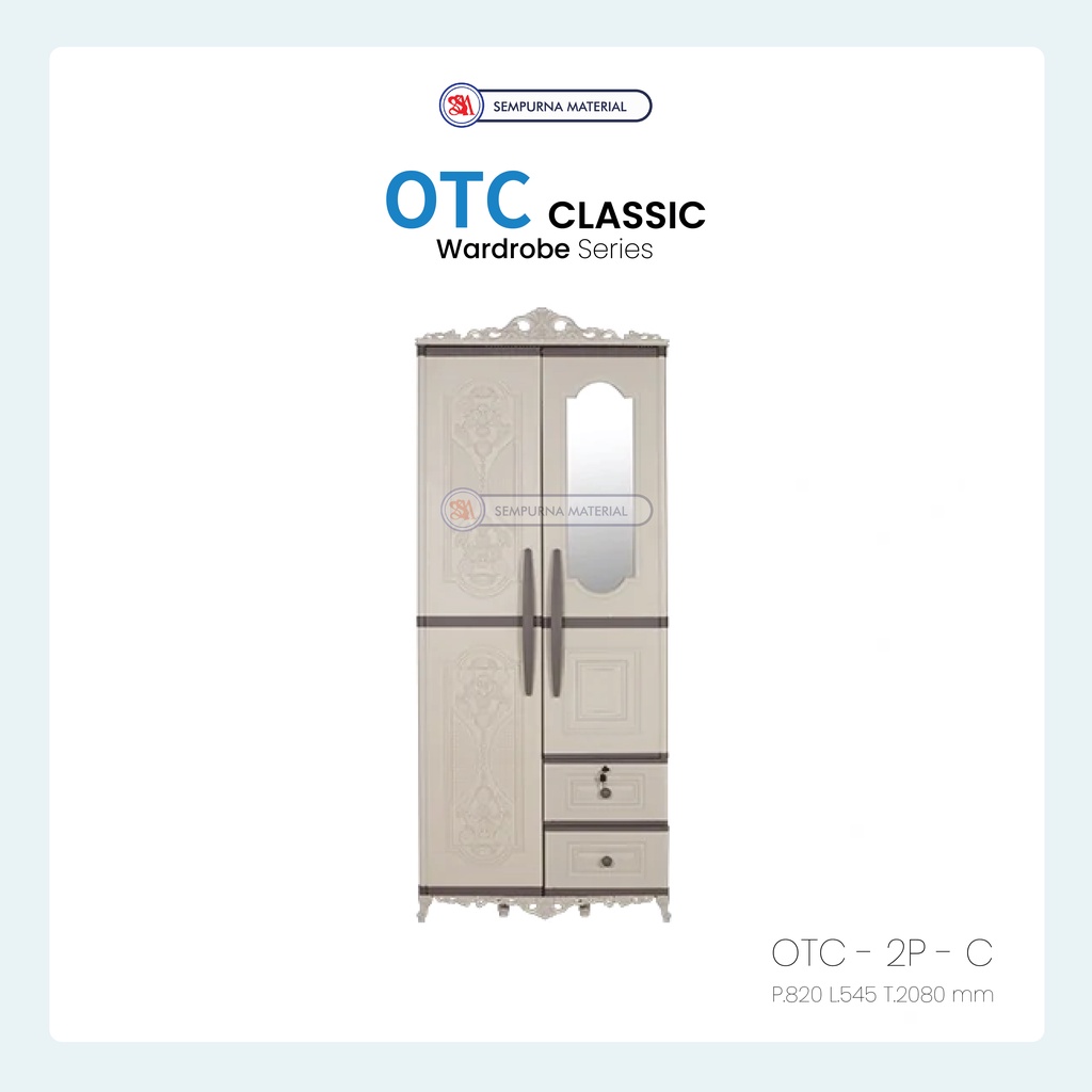 Olymplast Lemari Plastik 2 Pintu Lemari Pakaian - OTC 02P Classic