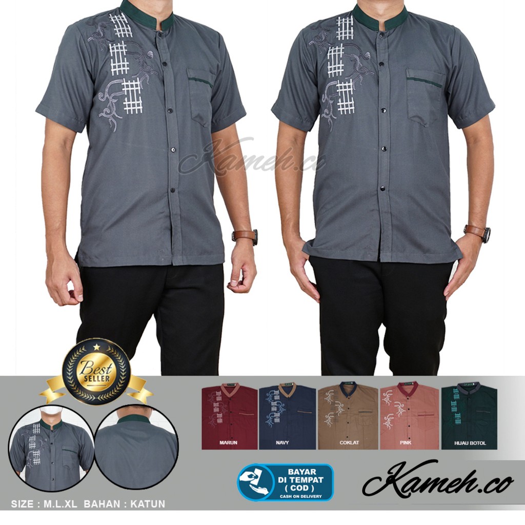 Baju Koko Warna Lengan Pendek Premium/Harga Grosir