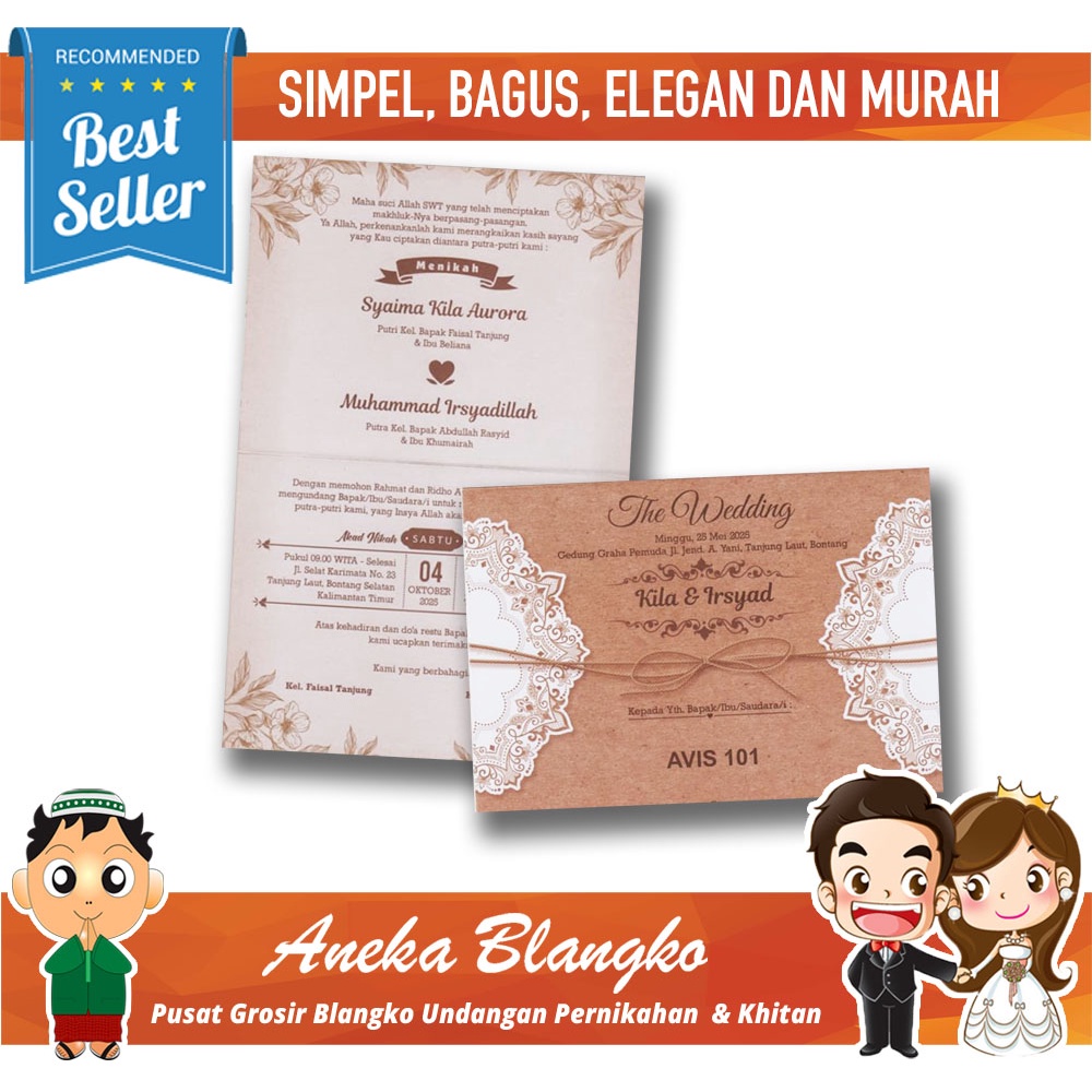 Blangko Undangan Pernikahan Avis 101