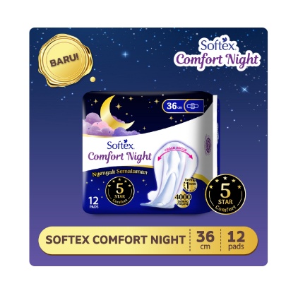 Softex Comfort Night Wing 36cm Isi 12pds