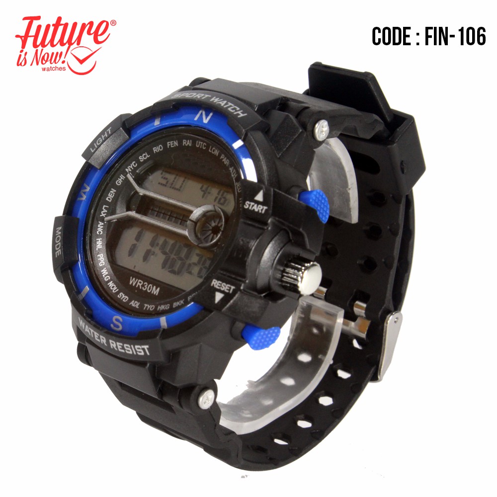 JAM TANGAN FASHION PRIA MACHO Q&Q DIGITAL RUBBER (FIN-106)