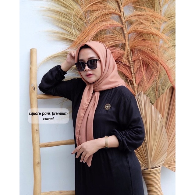 SEGIEMPAT PARIS PREMIUM SQUARE HIJAB ANTI LETOY COTTON VOAL JAHIT TEPI