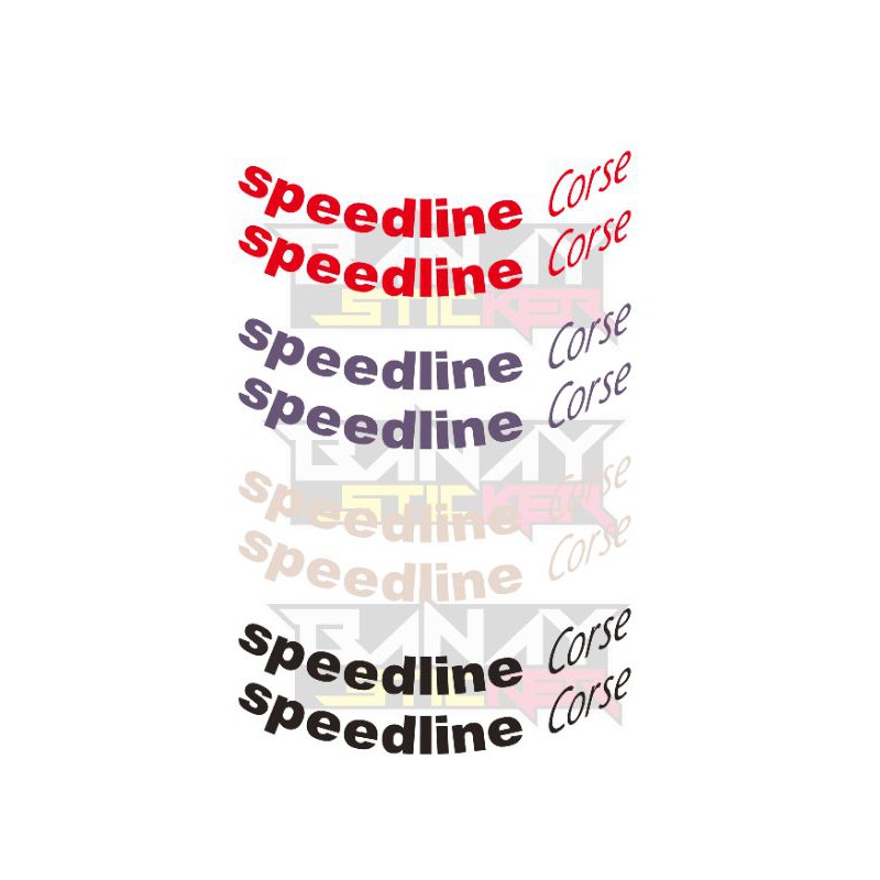 STICKER SPEEDLINE CORSE CUTTING