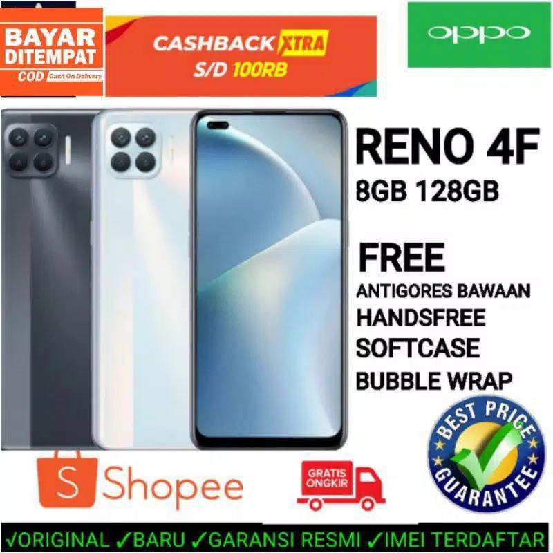 SPESIAL HR INI CUCI GUDANG HP  oppo reno 4f 8/128gb / hp baru reno 4f