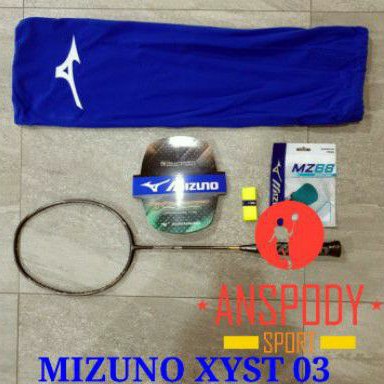 RAKET BADMINTON MIZUNO XYST 03 4UG5 KUMPLIT