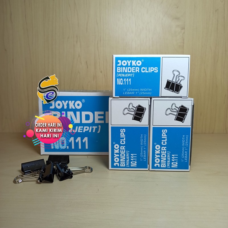 

Binder Clips Joyko No. 111 / Penjepit Kertas / Penjepit Berkas