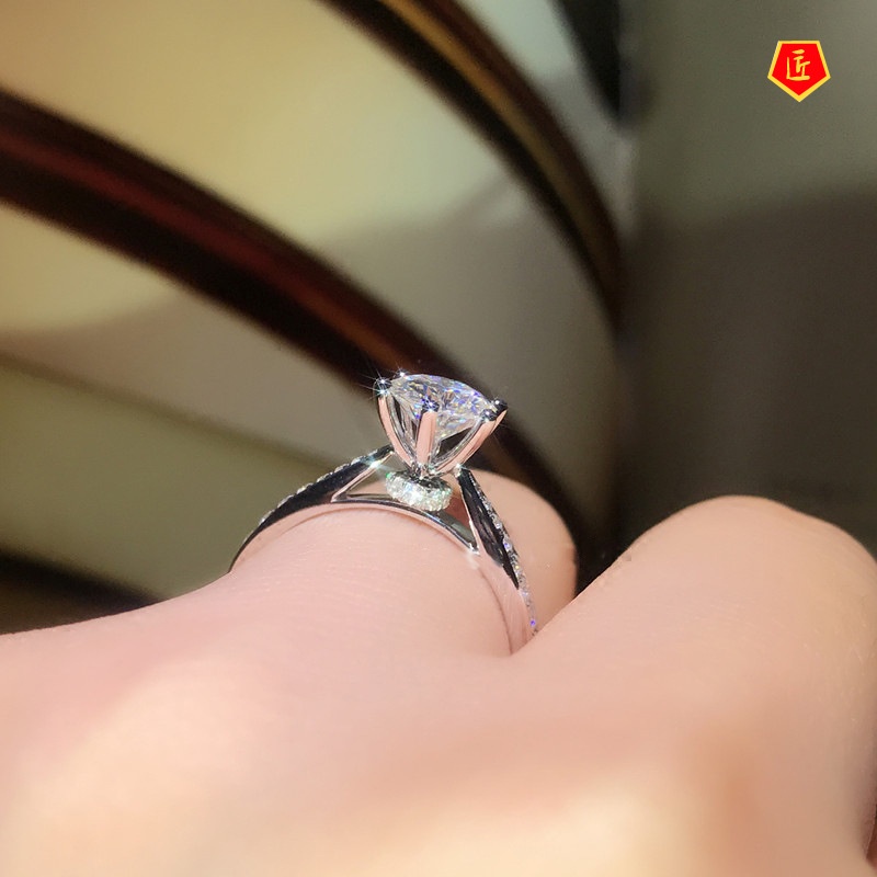 [Ready Stock]Classic Temperament 2 Karat Moissanite Ring