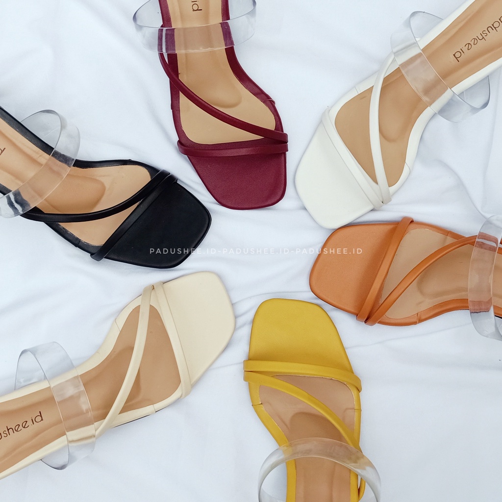 Padushee.id - sendal wanita || CANTIKA || heels 5 cm / hak tahu wanita