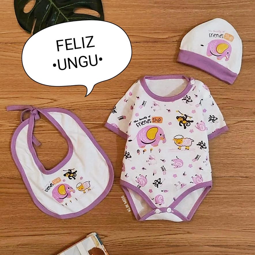 Klik Mds GIft Set Baju Bayi Newborn Feliz Baby 1 Ukuran Usia 0-3 Bulan