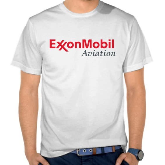 Kaos Baju Combed 30 Distro EXXON MOBiL AVIATiON polos custom indonesia