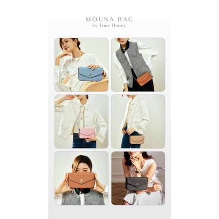 MOUNA BAG JIMS HONEY ORI TAS SELEMPANG WANITA FREE BOX IMPOR FASHION CEWEK KOREA SLING HAND BAHU MURAH