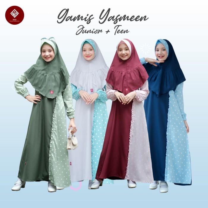 Anv Gamis Set Hijab Yasmeen Series Kids, Junior, Teen Usia 2-14 Tahun