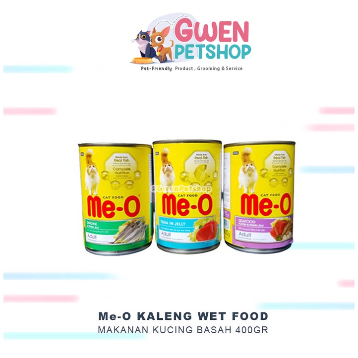 Meo Kaleng 400gr - Wetfood makanan kucing merk ME-O || ME-O can kaleng ME O kaleng