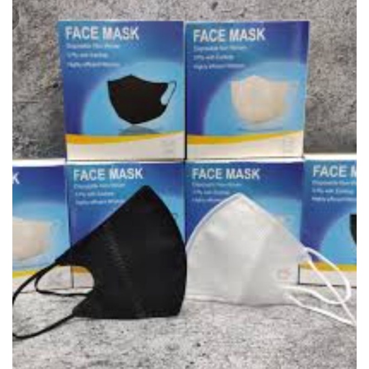 Promo Masker Duckbill hitam putih 50 pcs Murah CL