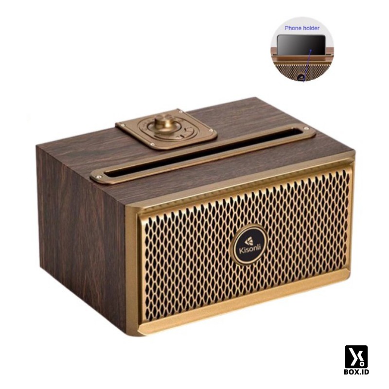 Speaker Bluetooth Kisonli Bahan Kayu Model Klasik G1 - XOBOX