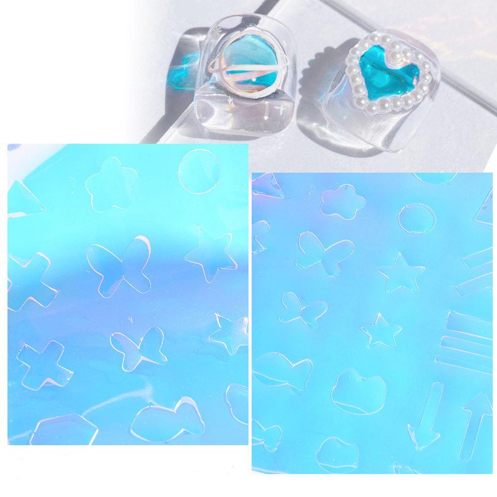 AUGUSTINA Agustina Aurora Kuku Foil Cinta Gadis Nail Art Dekorasi Manicure DIY Nail Decals Self Adhesive Cellophane Paper