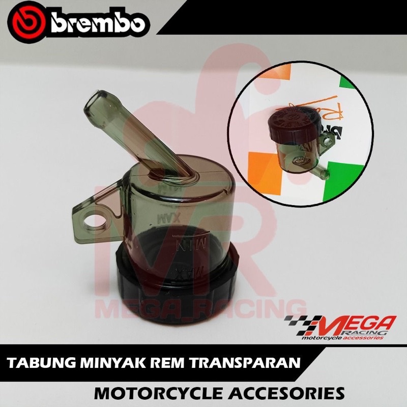 TABUNG MINYAK REM MINI SMOKE | BISA DIPASANG DEPAN &amp; BELAKANG - UNIVERSAL MEGA PRO , PCX,CBR150R,NMAX,SATRIA,FU,NINJA,R,RR,ADV,LEXY,JUPITER,MX,VIXION,CBR,CB,XRIDER,BEAT,MIO,SCOOPY,VARIO,VEGA,ZR,TABUNG MINYAK MASTER REM / TONJOKAN MASTER REM BOTOL OLI REM