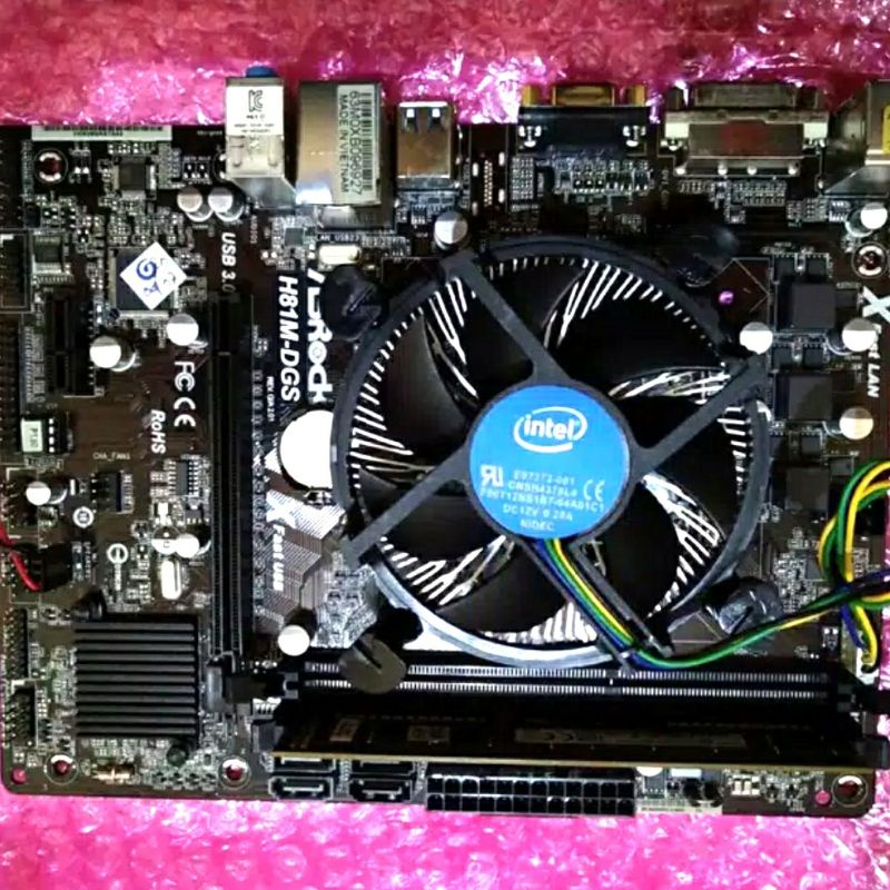 Paket h81 prosesor core i3 4160 gen 4 ram 8gb ddr3 plus fan