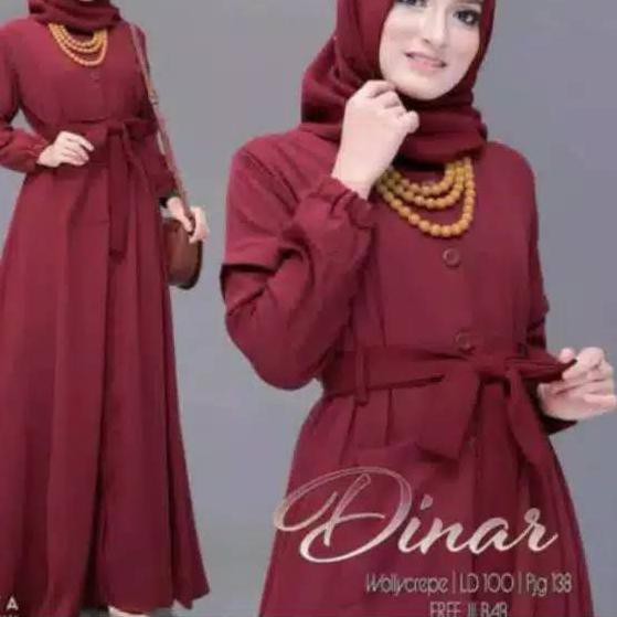 QJN TER - Dinar Dress / BAJU WANITA / GAMIS / BAKU MUSLIM 
