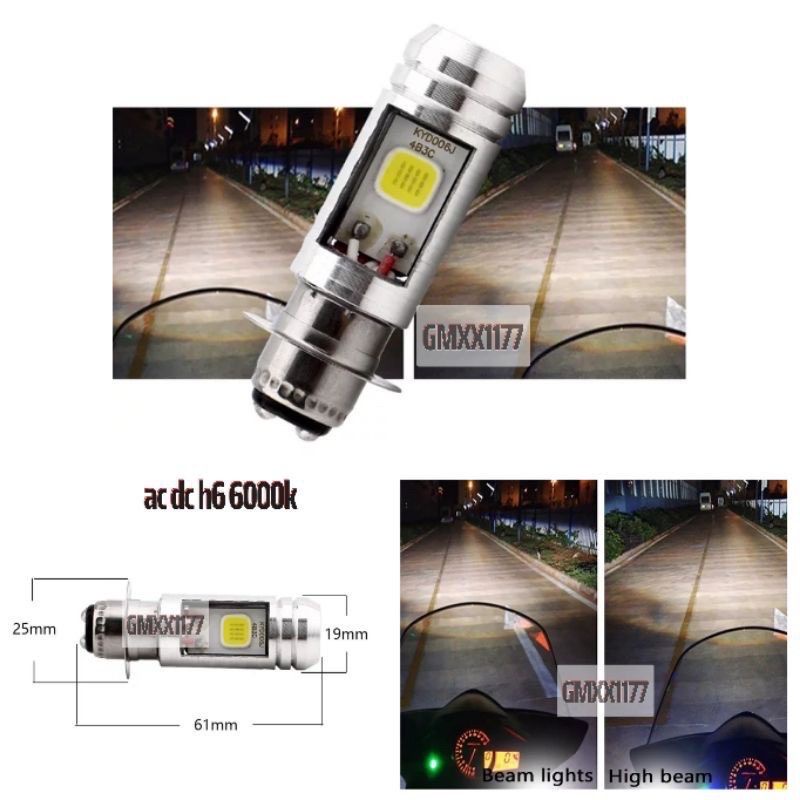 Lampu Depan Led Bebek H6 2 Sisi AC DC