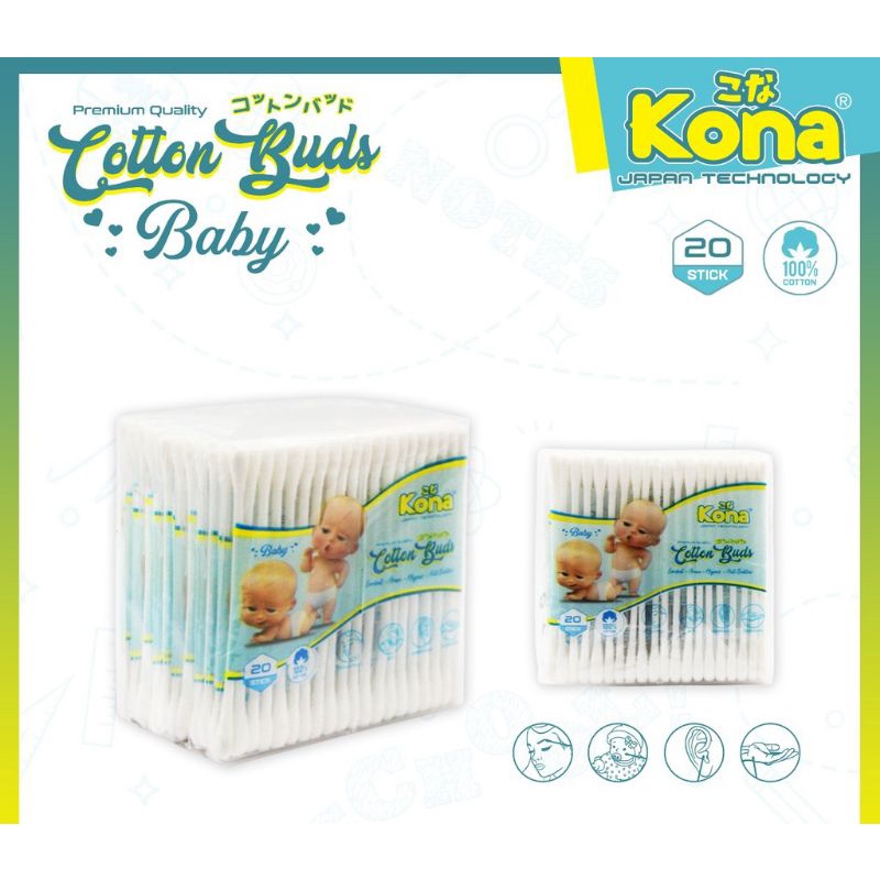 Cotton Bud Bayi / korek kuping pembersih telinga Bayi isi 20 pcs/Cotton Bud