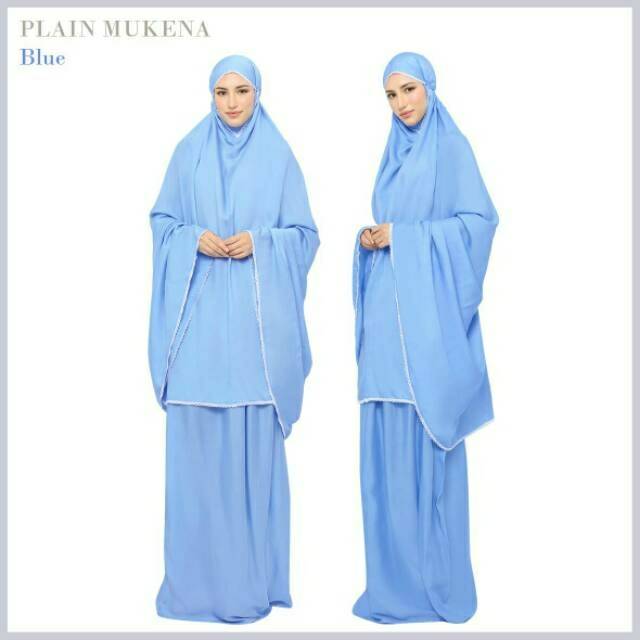 Mukena Tazkia Plain mukena Blue
