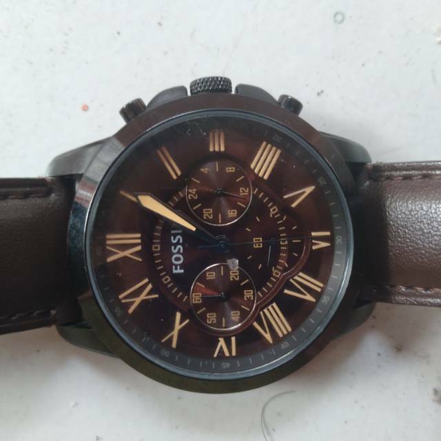 Fossil - Chornograph - FS5132 - Jam Tangan Fossil Pria - Jam Tangan Fossil  - Tali Kulit - Cokelat