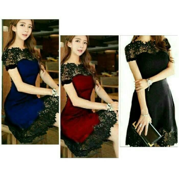 Gaun / dress wanita / cewe MINI  GAUN PESTA / BAJU NATAL /  KOREA TERBARU untuk pesta kerja hadiah k