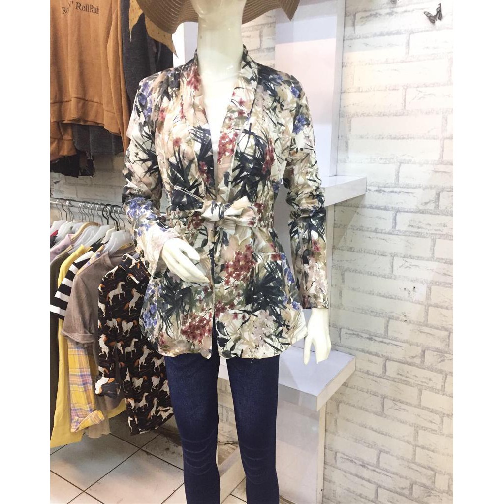 BLAZER BUNGA ZARA / BLAZER BUNGA MOTIF/BLAZER FLOWER