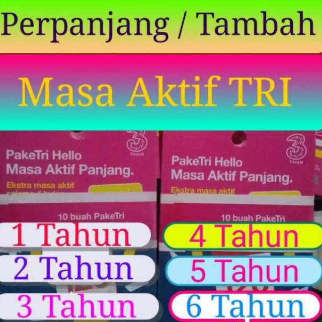 Masa Aktif Tri Tambah Masa Aktif