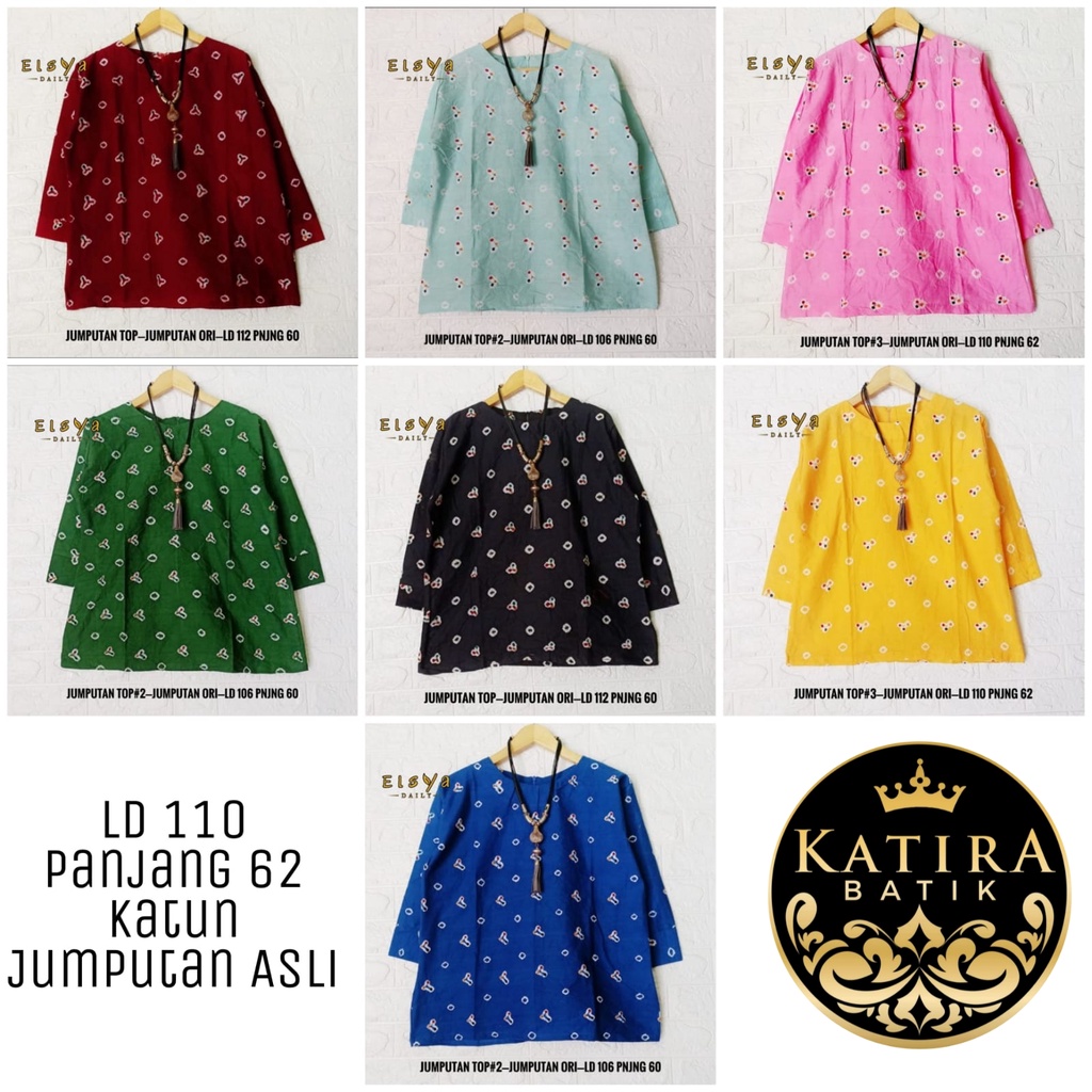 BLUS TOP #2  BLUS JUMPUTAN  TRADISIONAL  BLOUSE BATIK JUMBO BLUS XXL LD 106   HANDMADE  KATUN HALUS SERAGAM PESTA CANTIK KANTOR KERJA  SERAGAM KONDANGAN  BIG SIZE PLU