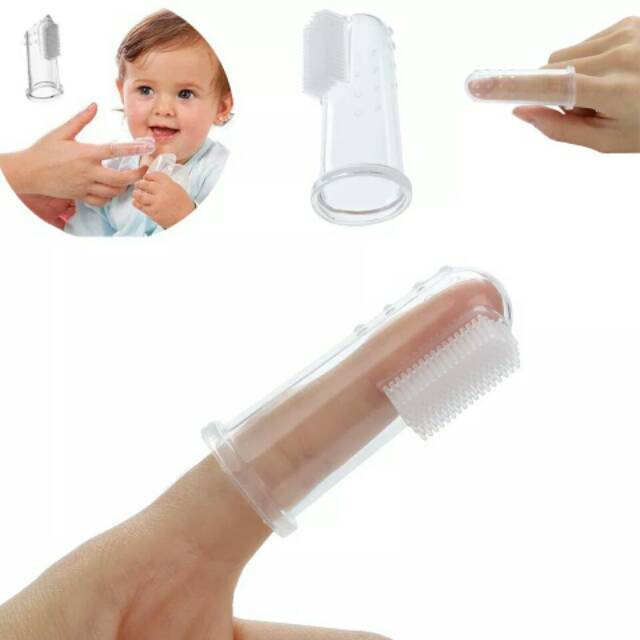 Ykn/ finger toothbrush/ sikat gigi jari/ sikat gigi bayi silikon/ sikat lidah bayi